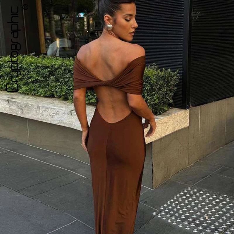 DELILA OFF-SHOULDER MAXI DRESS