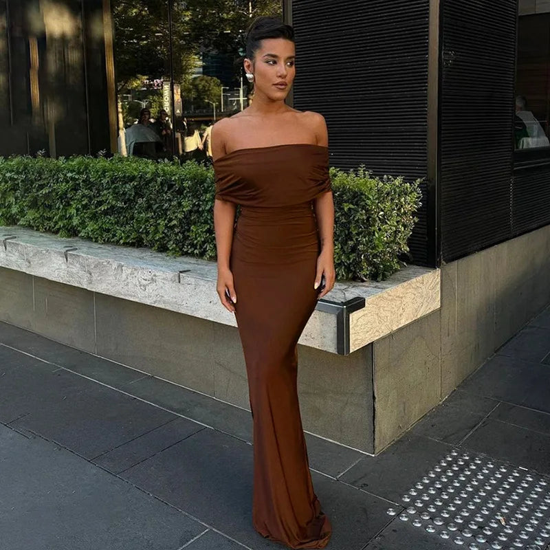 DELILA OFF-SHOULDER MAXI DRESS
