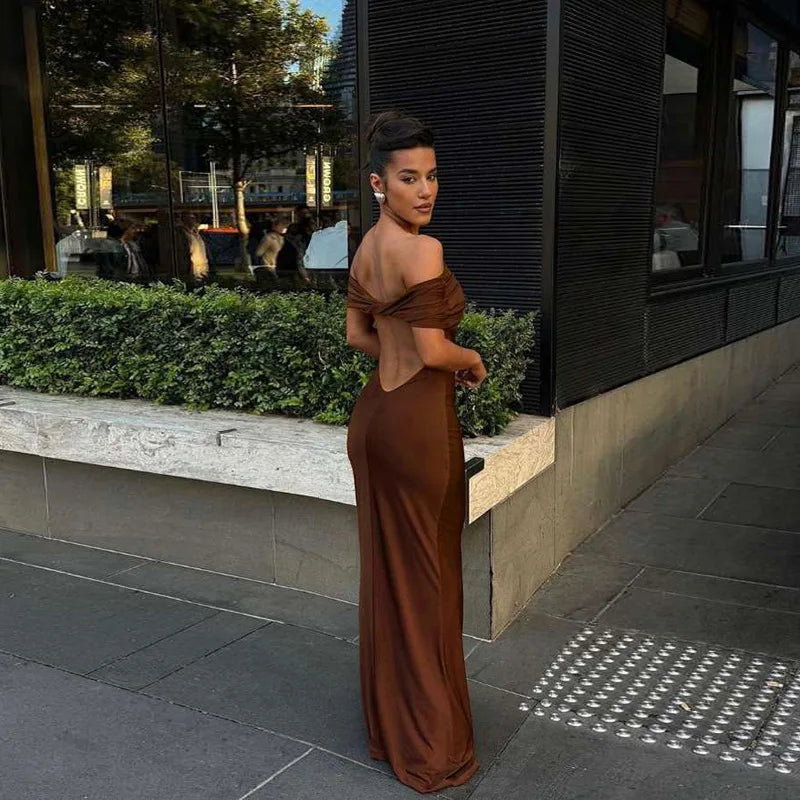 DELILA OFF-SHOULDER MAXI DRESS