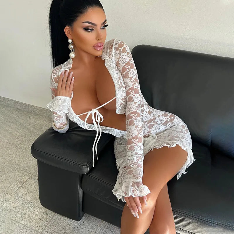 ROXANNE MINI DRESS IN LACE
