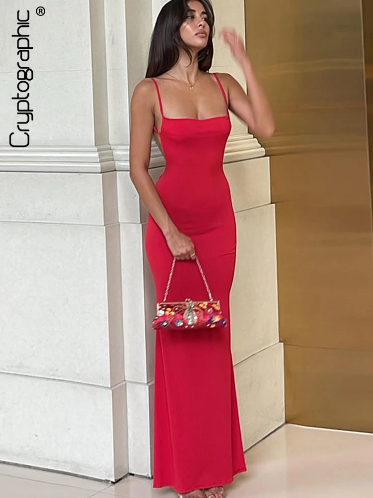 LENA BARE-BACK MAXI DRESS