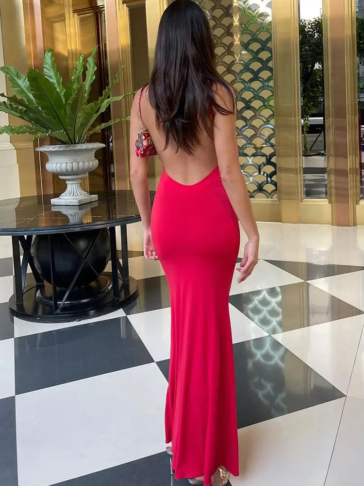LENA BARE-BACK MAXI DRESS