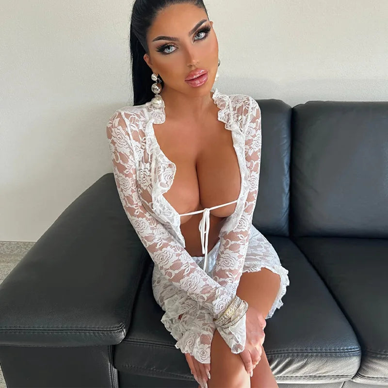 ROXANNE MINI DRESS IN LACE
