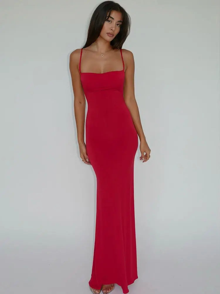 LENA BARE-BACK MAXI DRESS