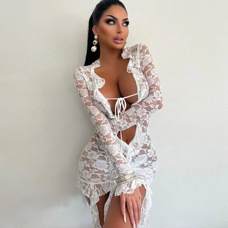 ROXANNE MINI DRESS IN LACE